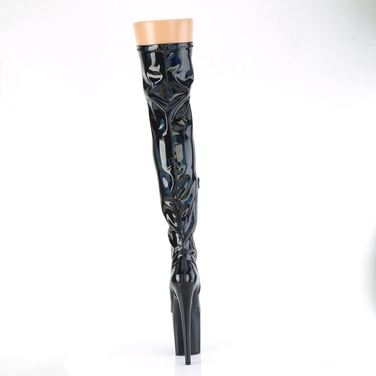 【PLEASER】FLAMINGO-3000HWR プラットフォームシューズ Blk Str. Holo/Blk Holo【取寄】