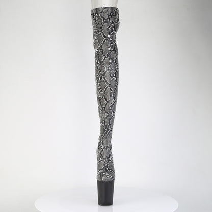 【PLEASER】FLAMINGO-3008SP-BT シューズ Grey-Blk Snake Print/Blk Matte【取寄】