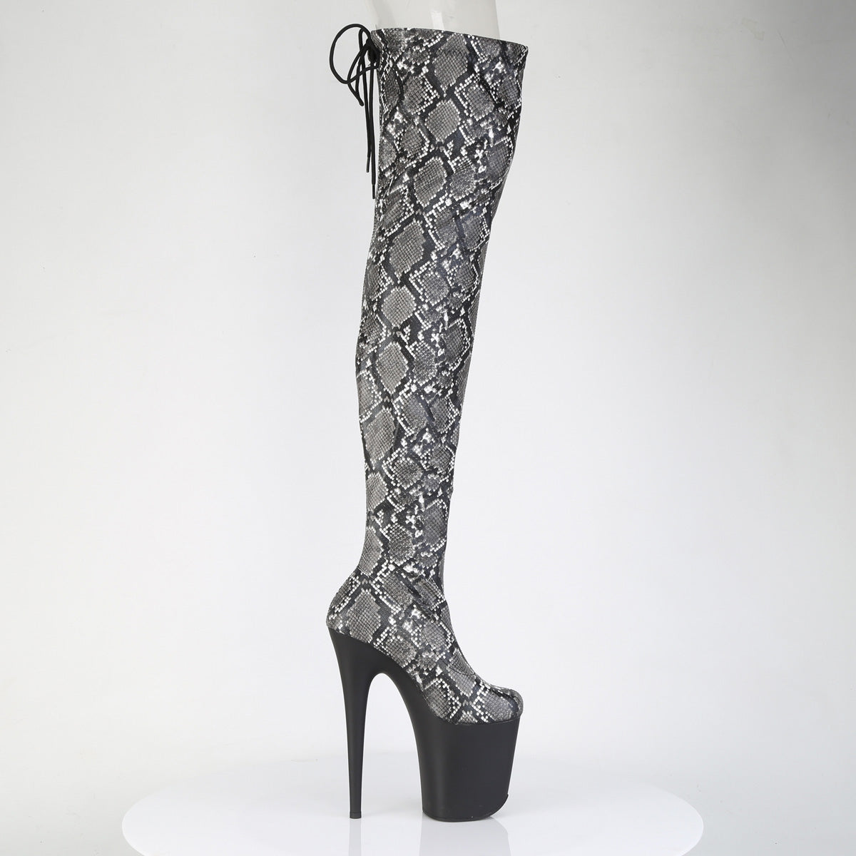 【PLEASER】FLAMINGO-3008SP-BT シューズ Grey-Blk Snake Print/Blk Matte【取寄】