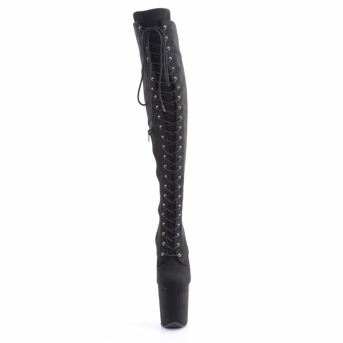 【PLEASER】FLAMINGO-3014FS プラットフォームシューズ Blk Faux Suede/Blk Faux Suede【取寄】