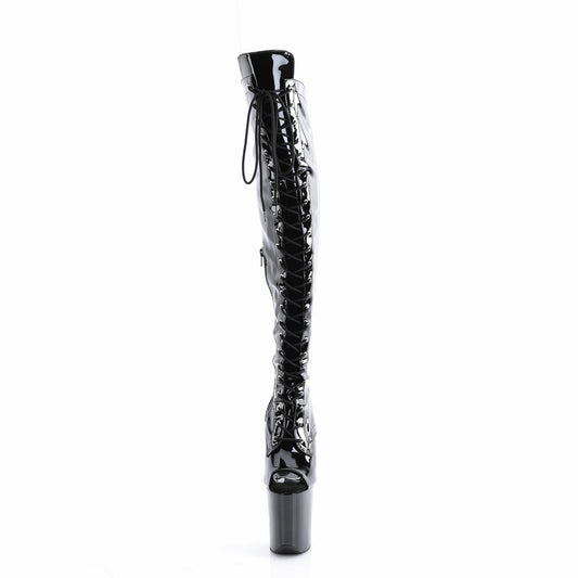 【PLEASER】FLAMINGO-3016 プラットフォームシューズ Blk pat/Blk【取寄】