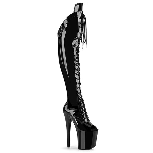 【PLEASER】FLAMINGO-3016 プラットフォームシューズ Blk pat/Blk【取寄】