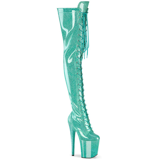 【PLEASER】FLAMINGO-3020GP プラットフォームシューズ Aqua Glitter Pat/M【取寄】