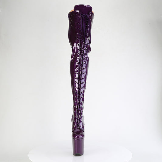 【PLEASER】FLAMINGO-3020GP プラットフォームシューズ Purple Glitter Pat/M【取寄】