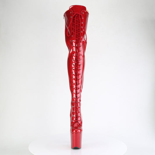 【PLEASER】FLAMINGO-3020GP プラットフォームシューズ Red Glitter Pat/M【取寄】