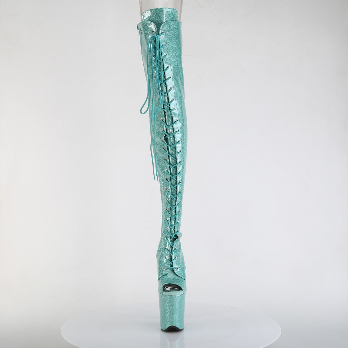 【PLEASER】FLAMINGO-3021GP プラットフォームシューズ Aqua Glitter Pat/M【取寄】
