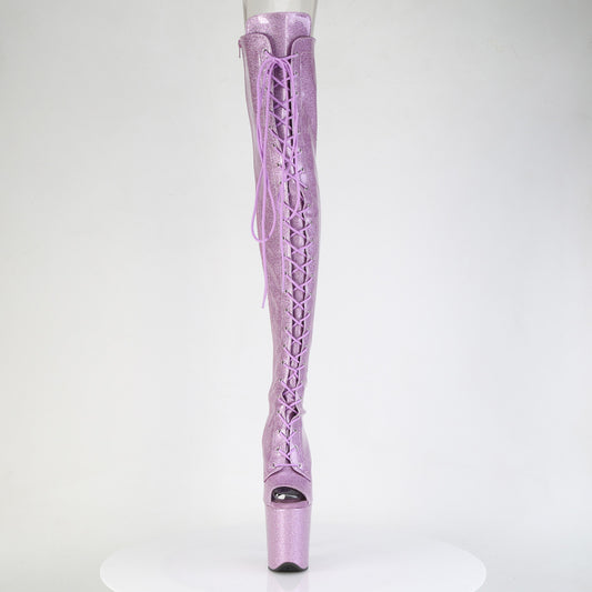 【PLEASER】FLAMINGO-3021GP プラットフォームシューズ Lilac Glitter Pat/M【取寄】
