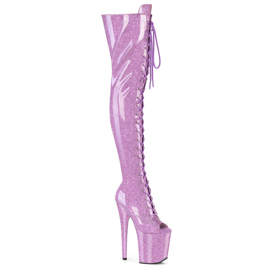 【PLEASER】FLAMINGO-3021GP プラットフォームシューズ Lilac Glitter Pat/M【取寄】