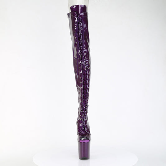 【PLEASER】FLAMINGO-3021GP プラットフォームシューズ Purple Glitter Pat/M【取寄】