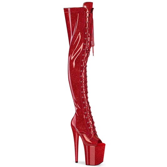 【PLEASER】FLAMINGO-3021GP プラットフォームシューズ Red Glitter Pat/M【取寄】