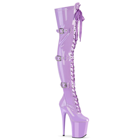 【PLEASER】FLAMINGO-3028 プラットフォームシューズ Lavender Str. Pat/Lavender【取寄】