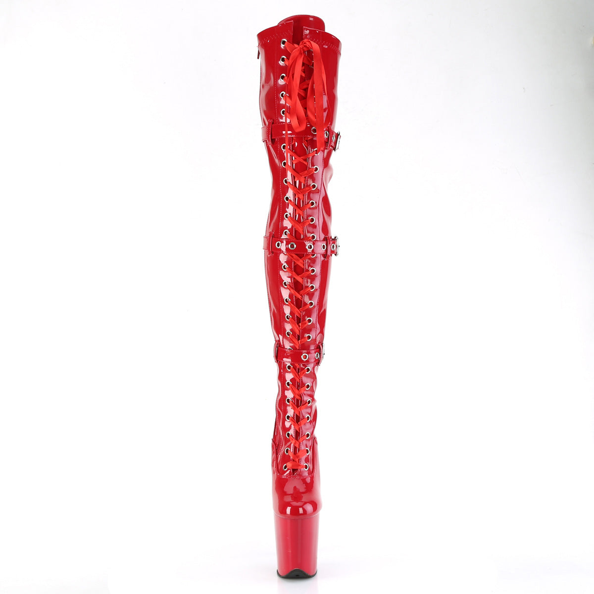 【PLEASER】FLAMINGO-3028 プラットフォームシューズ Red Str. Pat/Red【取寄】