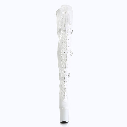 【PLEASER】FLAMINGO-3028 シューズ Wht Str. Pat/Wht【取寄】