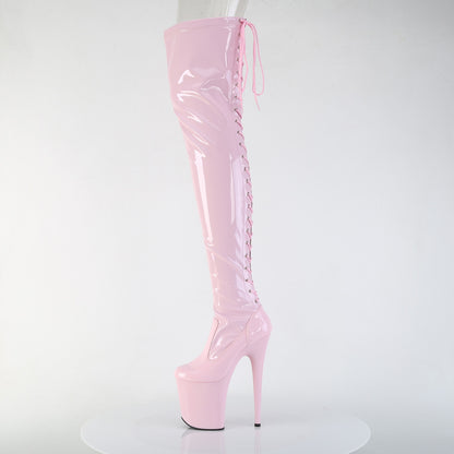 【PLEASER】FLAMINGO-3850 プラットフォームシューズ B. Pink Str. Pat/B. Pink【取寄】