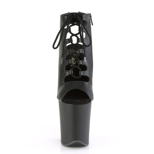 【PLEASER】FLAMINGO-800-20 プラットフォームシューズ Blk Faux Leather/Blk Matte【取寄】