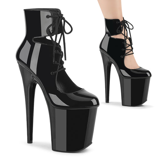 【PLEASER】FLAMINGO-800-22 プラットフォームシューズ Blk Pat/Blk【取寄】