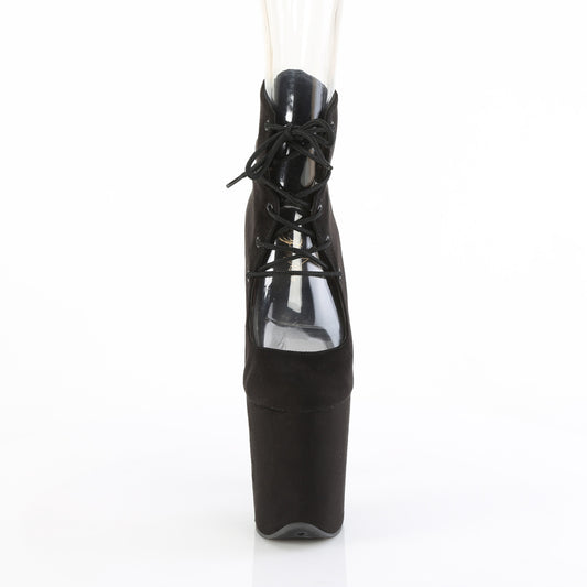 【PLEASER】FLAMINGO-800-22 プラットフォームシューズ Blk Faux Suede/Blk Faux Suede【取寄】
