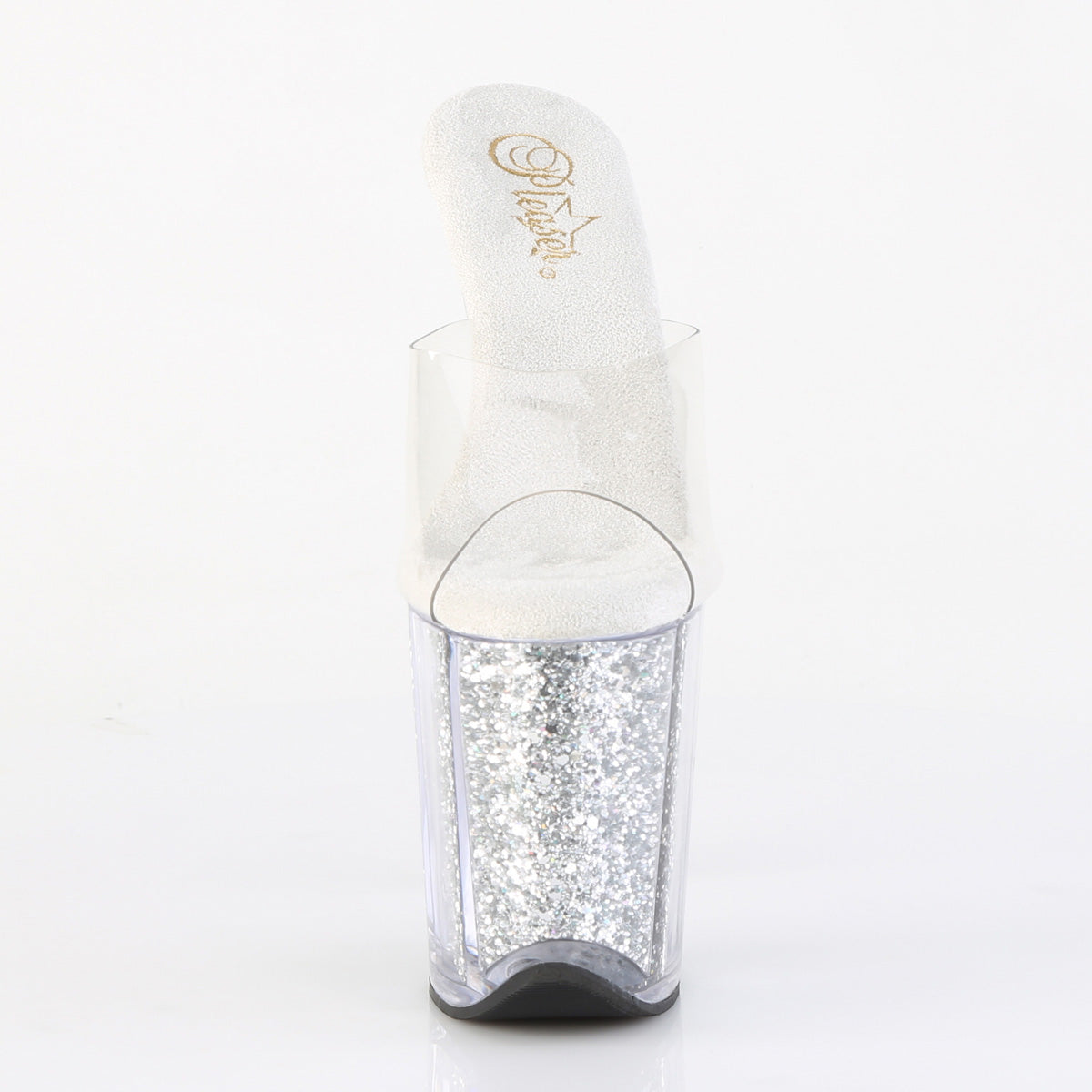 【PLEASER】FLAMINGO-801G プラットフォームシューズ Clr/Slv Multi Glitter【取寄】