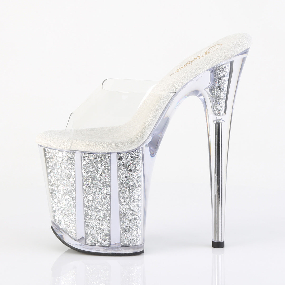 【PLEASER】FLAMINGO-801G シューズ Clr/Slv Multi Glitter【取寄】