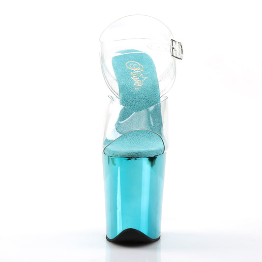 【PLEASER】FLAMINGO-808 プラットフォームシューズ Clr/Turquoise Chrome【取寄】
