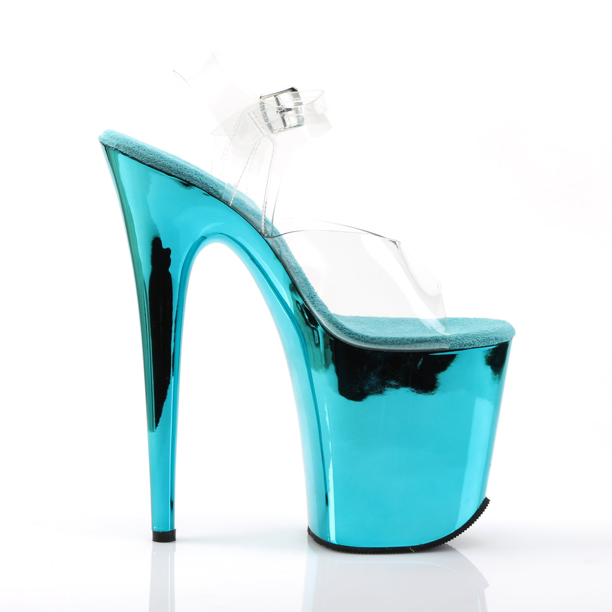 【PLEASER】FLAMINGO-808 プラットフォームシューズ Clr/Turquoise Chrome【取寄】