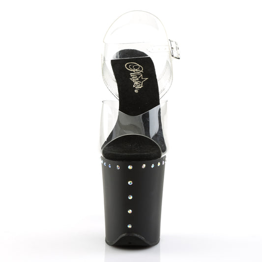 【PLEASER】FLAMINGO-808ABLS プラットフォームシューズ Clr/Blk Matte【取寄】