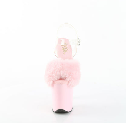 【PLEASER】FLAMINGO-808FUR シューズ B. Pink Faux Fur-Clr TPU/B. Pink【取寄】