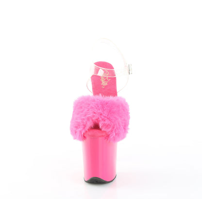 【PLEASER】FLAMINGO-808FUR シューズ Fuchsia Faux Fur-Clr TPU/Fuchsia【取寄】