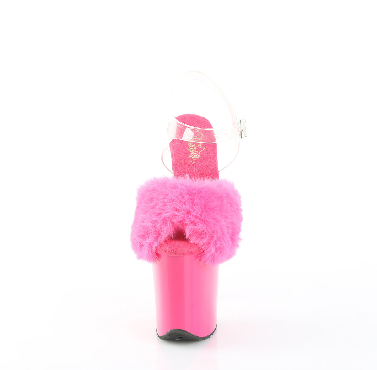【PLEASER】FLAMINGO-808FUR プラットフォームシューズ Fuchsia Faux Fur-Clr TPU/Fuchsia【取寄】