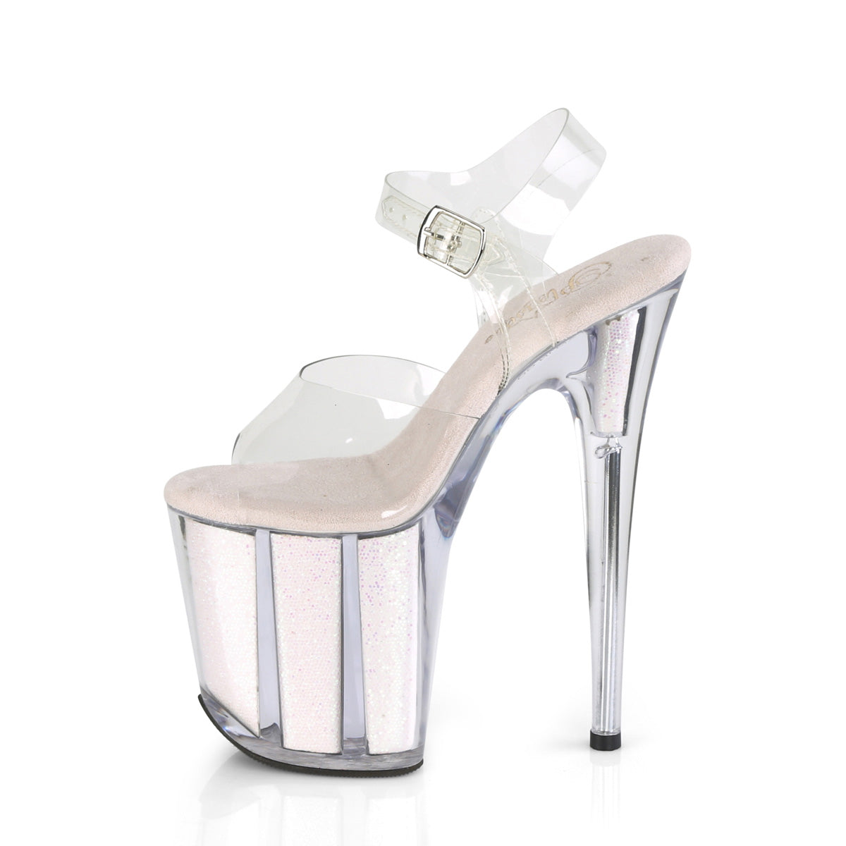 【PLEASER】FLAMINGO-808G プラットフォームシューズ Clr/Opal Glitter Inserts【取寄】