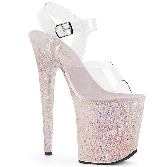 【PLEASER】FLAMINGO-808LG プラットフォームシューズ Clr/Opal Multi Glitter【取寄】