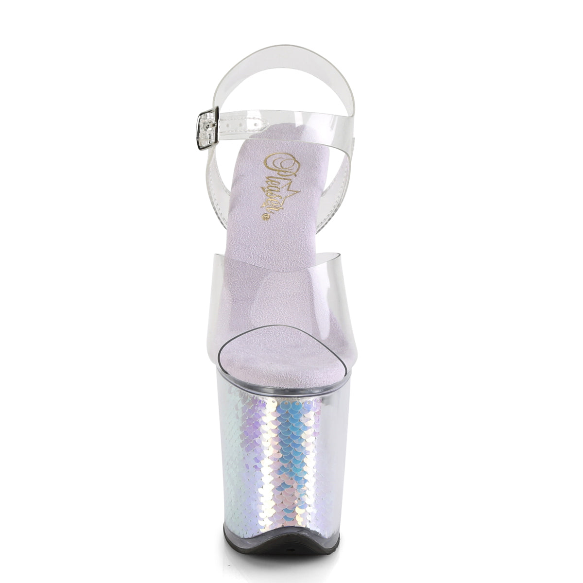 【PLEASER】FLAMINGO-808MC シューズ Clr/Lavender Hologram Inserts【取寄】