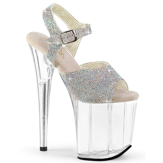 【PLEASER】FLAMINGO-808N-RS プラットフォームシューズ Slv AB RS-TPU/Clr【取寄】