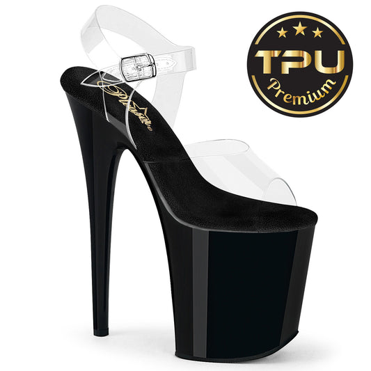 【PLEASER】FLAMINGO-808PREM プラットフォームシューズ Clr TPU/Blk【取寄】