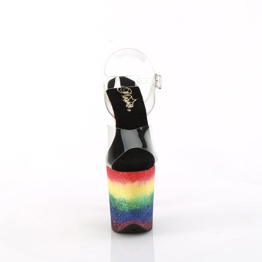 【PLEASER】FLAMINGO-808RG-04 シューズ Clr/Rainbow Glitter【取寄】