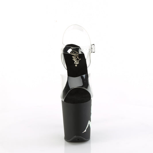 【PLEASER】FLAMINGO-808TGRS プラットフォームシューズ Clr/Blk-AB Slv【取寄】