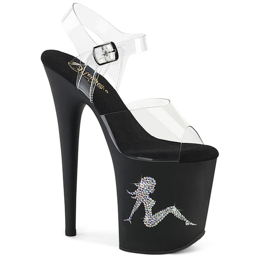【PLEASER】FLAMINGO-808TGRS シューズ Clr/Blk-AB Slv【取寄】
