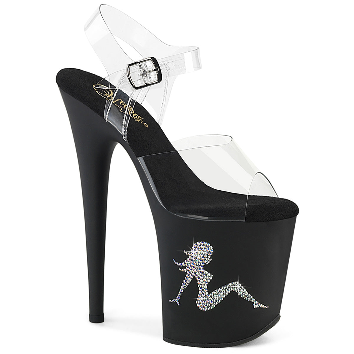 【PLEASER】FLAMINGO-808TGRS プラットフォームシューズ Clr/Blk-AB Slv【取寄】