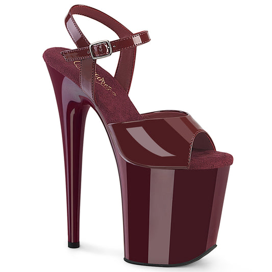 【PLEASER】FLAMINGO-809 プラットフォームシューズ Burgundy Pat/Burgundy【取寄】