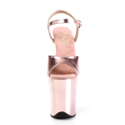 【PLEASER】FLAMINGO-809 シューズ Rose Gold Met. Pu/Rose Gold Chrome【取寄】