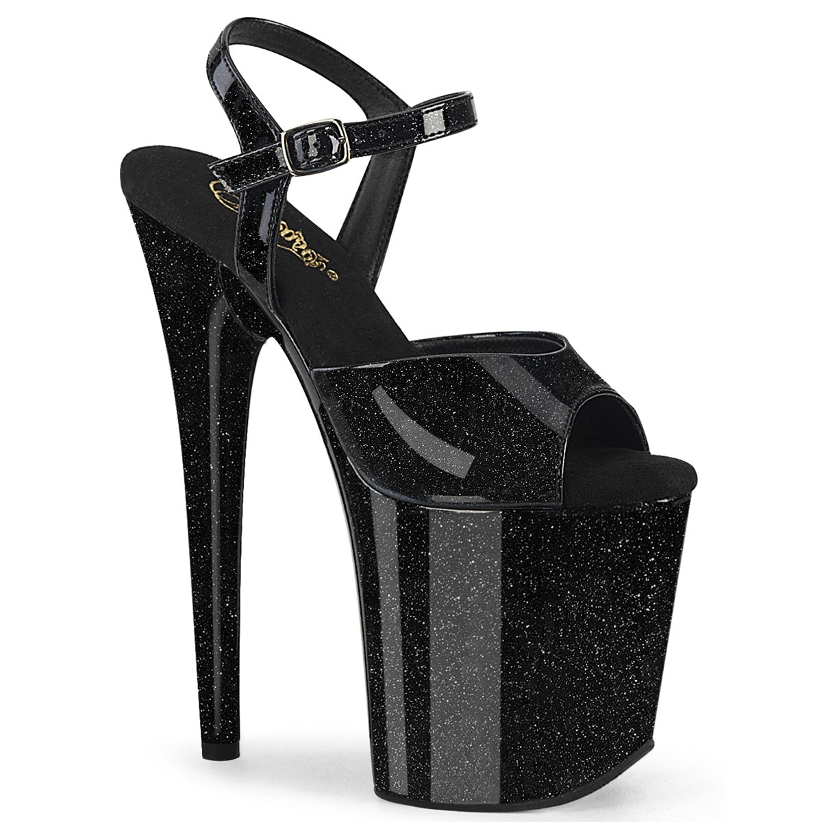 【PLEASER】FLAMINGO-809GP シューズ Blk Glitter Pat/M【取寄】