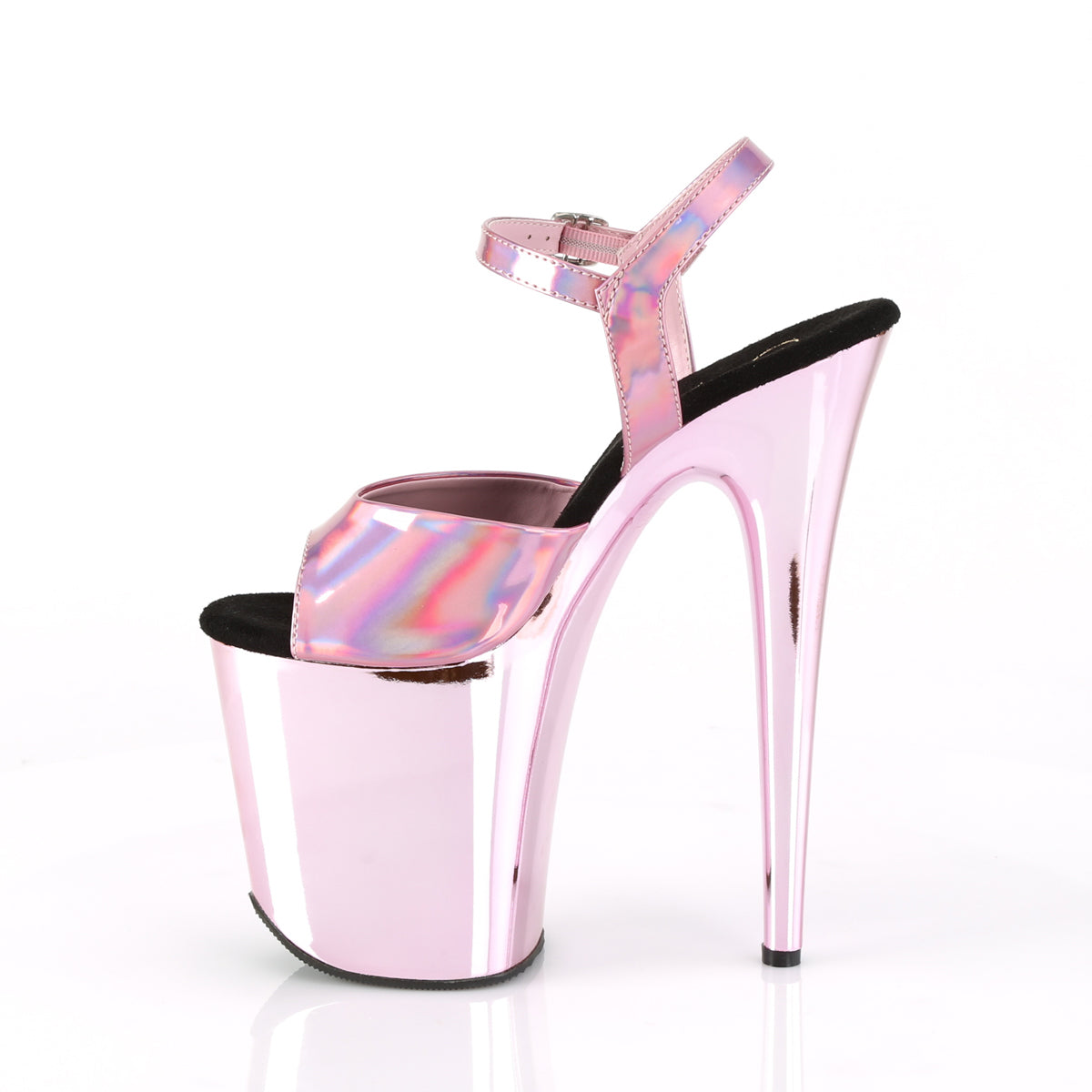 【PLEASER】FLAMINGO-809HG プラットフォームシューズ B. Pink Hologram/B. Pink Chrome【取寄】
