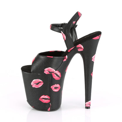 【PLEASER】FLAMINGO-809KISSES シューズ Blk Faux Leather/Blk Faux Leather【取寄】