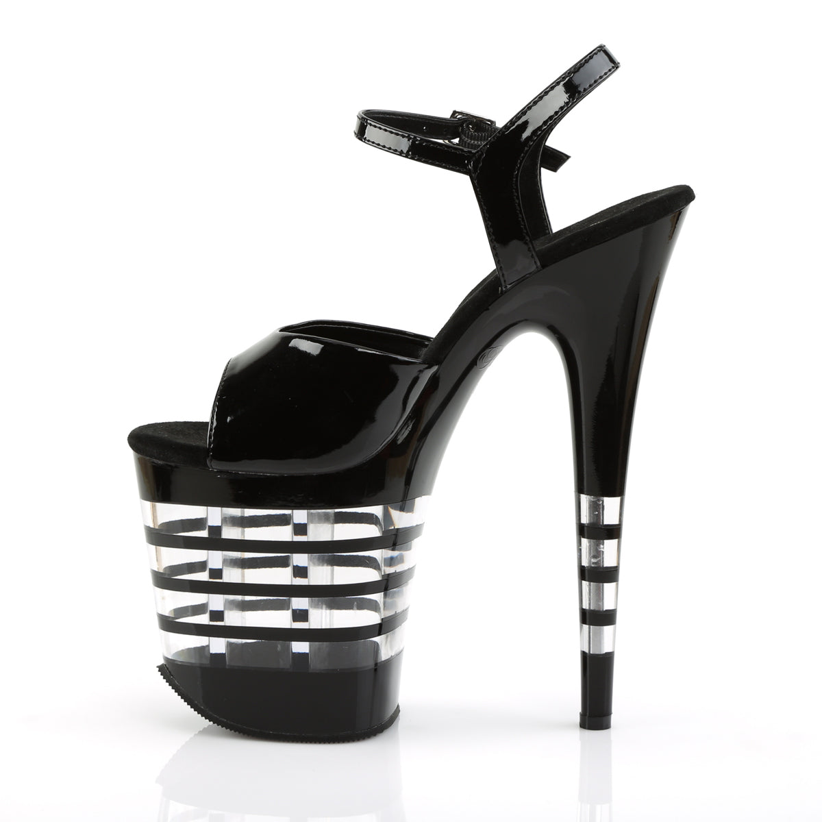 【PLEASER】FLAMINGO-809LN プラットフォームシューズ Blk Pat/Blk【取寄】