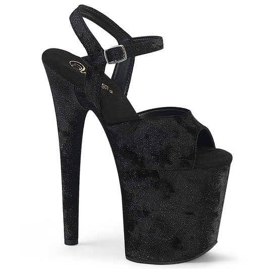 【PLEASER】FLAMINGO-809WR シューズ Blk Shimmering Fabric/Blk【取寄】