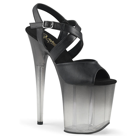 【PLEASER】FLAMINGO-822T シューズ Blk Faux Leather/Faded Blk【取寄】