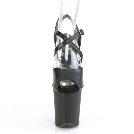 【PLEASER】FLAMINGO-824 プラットフォームシューズ Blk Faux Leather/Blk Matte【取寄】