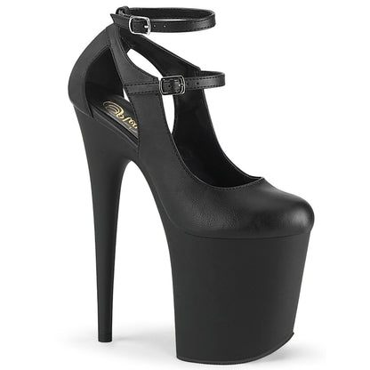 【PLEASER】FLAMINGO-850 シューズ Blk Faux Leather/Blk Matte【取寄】