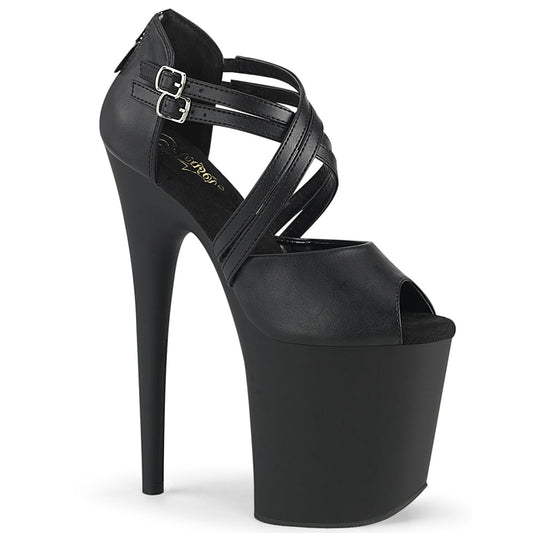 【PLEASER】FLAMINGO-865 シューズ Blk Faux Leather/Blk Matte【取寄】