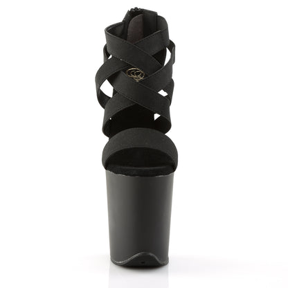 【PLEASER】FLAMINGO-869 プラットフォームシューズ Blk Elastic Band-Faux Leather/Blk Matte【取寄】